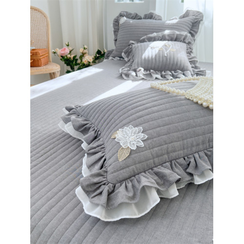 韓式全棉公主風荷葉邊枕套一對裝純棉水洗棉夾棉少女心花邊枕頭套 韓式全棉公主風荷葉邊枕套一對裝純棉水洗棉夾棉少女心花邊枕頭套