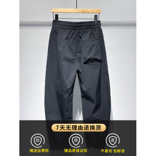 夏季輕薄速乾束腳褲男2025簡約百搭薄款九分褲寬松流行男士褲子潮