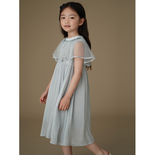 哈齒童裝夏季兒童背心裙法式公主裙娃娃領連衣裙女童生日裙中大童