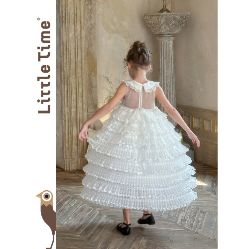 littletime女童連衣裙夏裝2025新款女孩生日禮服蛋糕裙兒童公主裙