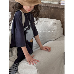 韓國童裝女童夏裝短袖T恤2025新款兒童洋氣上衣中大童夏款衣服薄t