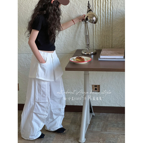 孫小美kids 韓系女童短袖T恤2025新款夏裝兒童短款上衣修身打底衫