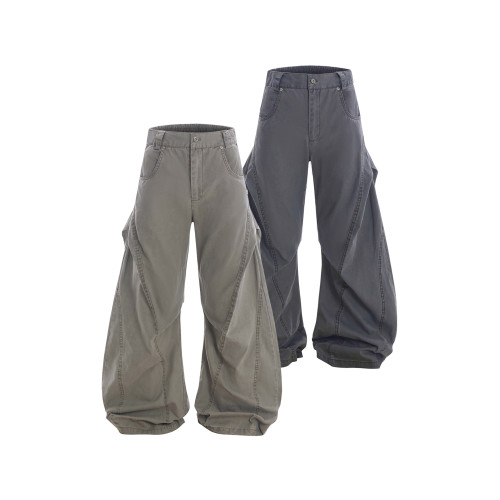JOINBOY MACHETE PANTS 帆布水洗解搆工裝褲國潮寬松濶腿褲彎刀褲