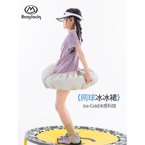半度閒女童運動網球蓬蓬裙夏季薄款2025新款女孩涼感連衣裙夏裝潮