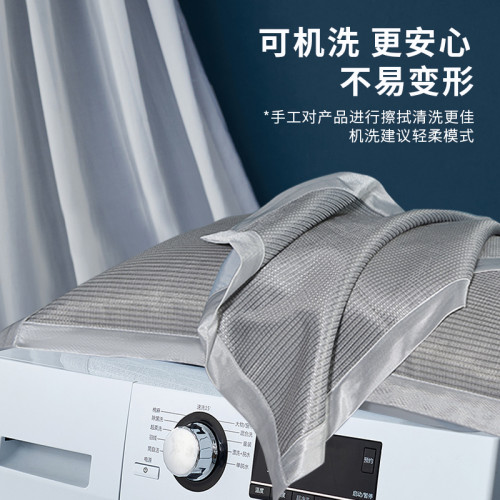 FLER 涼感枕頭套1200D夏季冰絲枕套一對裝家用冰絲枕套枕巾高級感