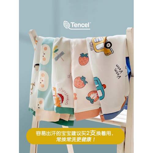 CelotKever卡通天絲枕套兒童冰絲乳膠枕頭套夏枕芯套可愛學生枕巾