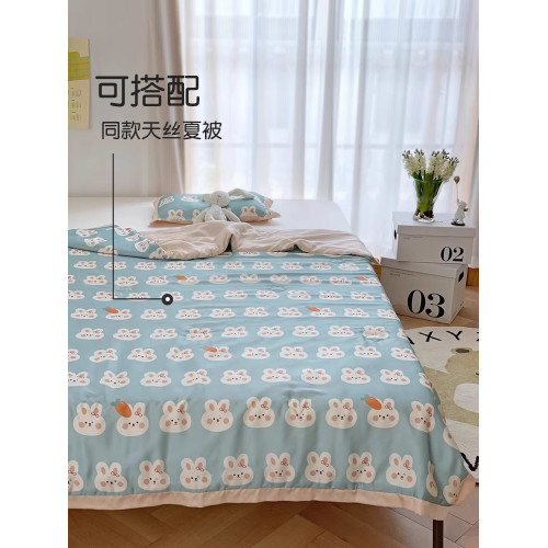 CelotKever卡通天絲枕套兒童冰絲乳膠枕頭套夏枕芯套可愛學生枕巾