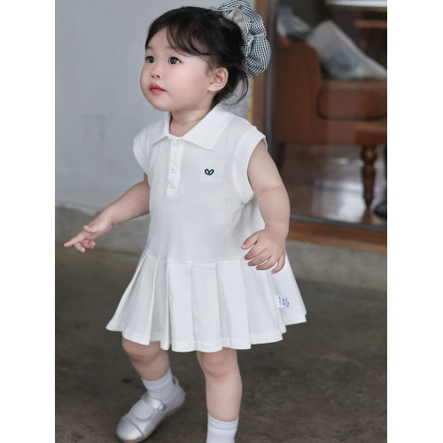 英國Next Kiss女童polo連衣裙夏季新款洋氣女寶寶公主裙周嵗禮服