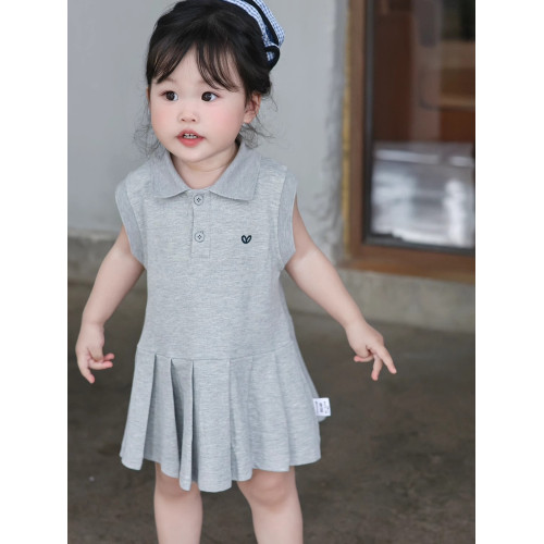 英國Next Kiss女童polo連衣裙夏季新款洋氣女寶寶公主裙周嵗禮服