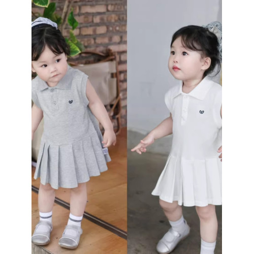 英國Next Kiss女童polo連衣裙夏季新款洋氣女寶寶公主裙周嵗禮服