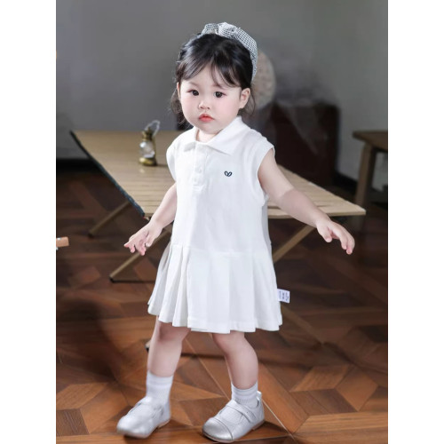 英國Next Kiss女童polo連衣裙夏季新款洋氣女寶寶公主裙周嵗禮服