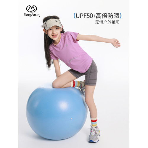 半度閒女童輕氧短袖t恤夏裝薄款洋氣25新款兒童夏季運動透氣上衣T