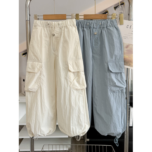 2025夏季新款女童韓版工裝速乾褲中大童薄款休閒褲百搭寬松長褲潮