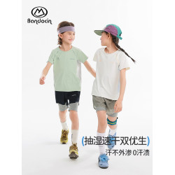 半度閒女童運動速乾衣夏季薄款洋氣25新款兒童夏裝透氣短袖t恤潮