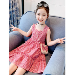女童夏裝連衣裙2025新款兒童夏季洋氣大童小女孩夏天吊帶裙子薄款