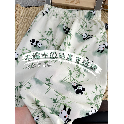 寶寶棉綢防蚊褲男童燈籠褲夏季薄款嬰兒夏天長褲子女兒童涼涼褲