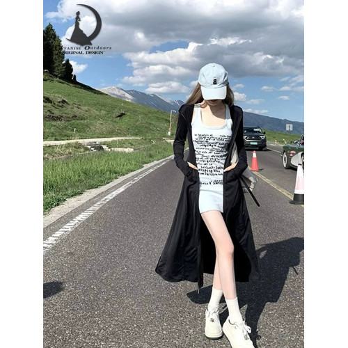 德國GFS防曬衣女夏2024新款原紗冰絲修身輕薄防曬服外套開衫長款