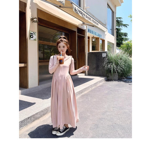 法國防曬衣女輕薄透氣防曬服外套超長款全身收腰顯瘦防曬裙