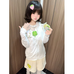 NEMU-原創幸運四葉草防曬衣春夏外套日系宅萌古早風女兒服宅宅萌
