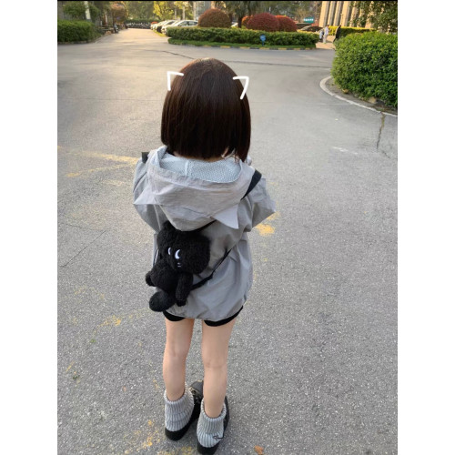 日系二次元可愛貓耳朵連帽防曬衣女夏季新款寬松軟妹防紫外線外套
