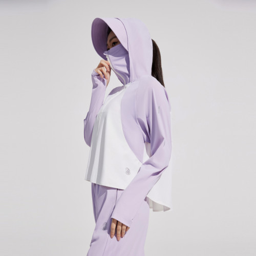 波司登女防曬衣夏季時尚涼感透氣度假通勤海邊休閒連帽防曬服
