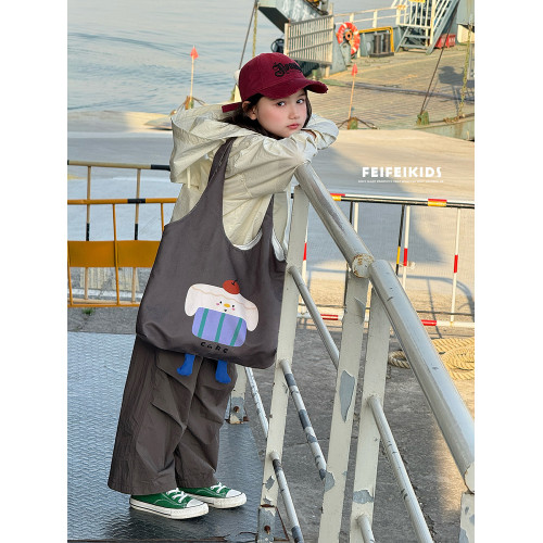 女童褲子2025夏季新款甜酷風運動長褲寬松防曬輕薄速乾褲舒適百搭