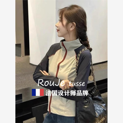 Rouje tusse立領防曬衣女款外套夏季沖鋒衣薄款透氣防曬服小個子