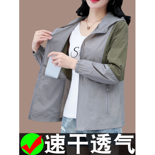 中老年防曬衣女夏季2025新款中年媽媽皮膚衣長袖時尚防曬服薄外套