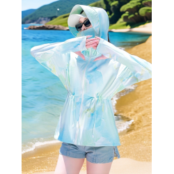雲朵原紗防曬衣女2026夏新款冰絲涼感收腰顯瘦防紫外線時尚防曬服