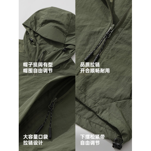 夏季新款UPF50+防曬衣戶外速乾沖鋒衣釣魚涼感空氣感薄款外套上衣