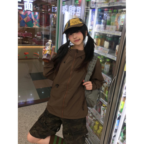 夏季防曬衣女2025新款美式復古寬松百搭輕薄透氣防紫外線防曬服潮