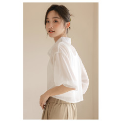 雪紡防曬衣開衫女2025年夏季白色七分袖薄款披肩外搭襯衫上衣外套
