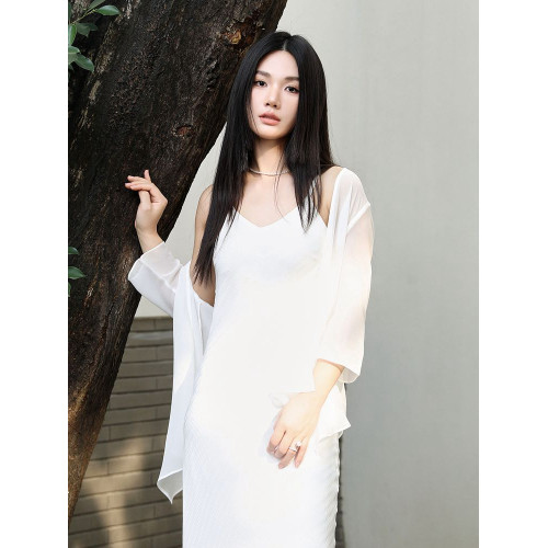 雪紡防曬衣女夏季搭配吊帶裙子外穿小披肩開衫薄外套短款透氣罩衫