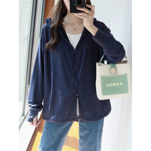 大碼防曬衣女胖mm冰絲upf50夏季2024新款透氣加肥加大碼連帽外套