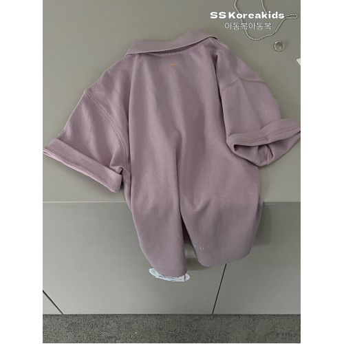 SS高級童裝夏裝2025新款洋氣兒童Polo衫夏季男童短袖T恤女童上衣