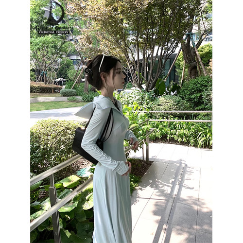 德國GFS全身防曬衣女2024夏季新款透氣戶外防曬裙外套開衫超長款