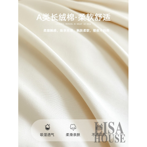 LISA長絨棉100支枕套一對裝家用枕頭套裝2024新款純棉全棉高級感