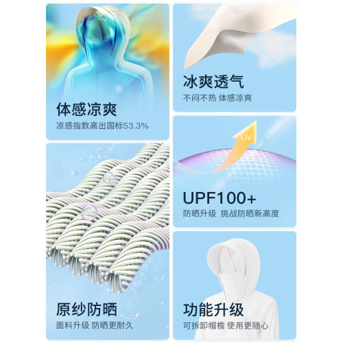 【薄荷曼波】波司登奧萊防紫外線透氣防曬服女UPF100+涼感防曬衣