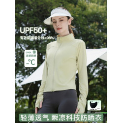 防曬衣女款夏季2025新款冰絲透氣防紫外線短款戶外修身防曬服外套