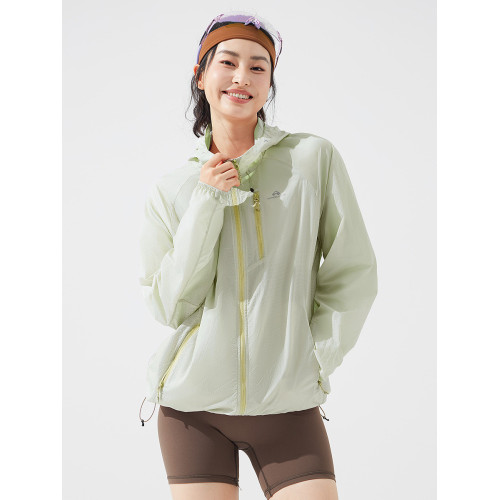 拓路者【冰蝶防曬衫】連帽撞色拉鍊防紫外線女士時尚防曬衣upf50+
