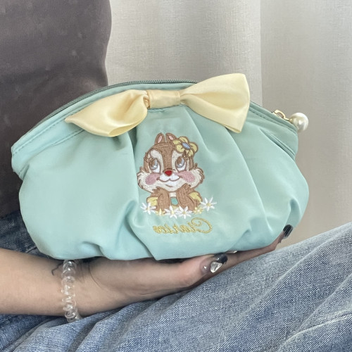 vauto日系花慄鼠化妝包梨花合作款可愛庫洛米單肩手提包女貝殼包