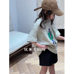 波拉bora韓國童裝女童卡通T恤2025春夏兒童短袖上衣男童打底衫