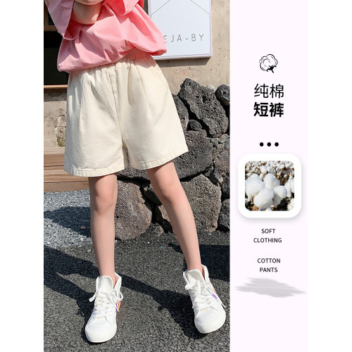 女童純棉短褲外穿夏季薄款寬松兒童夏裝褲子運動休閒褲大童五分褲