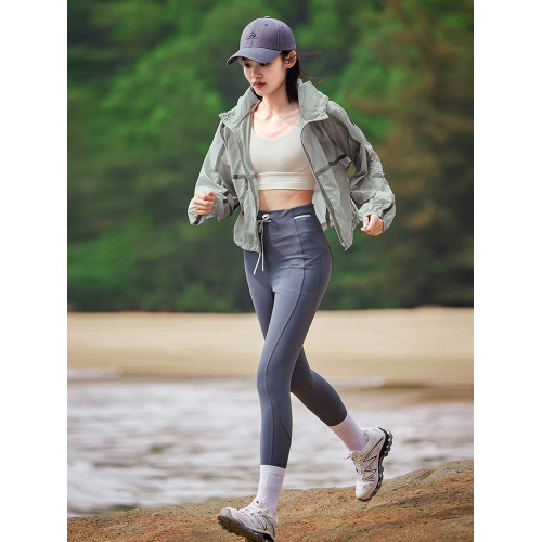 【蝶影】拓路者涼感防曬衣女夏短款防紫外線輕薄透氣皮膚衣防曬服
