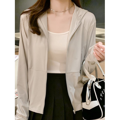 冰絲防曬衣女防紫外線原紗外套連帽2025年新款防曬服寬松上衣夏季