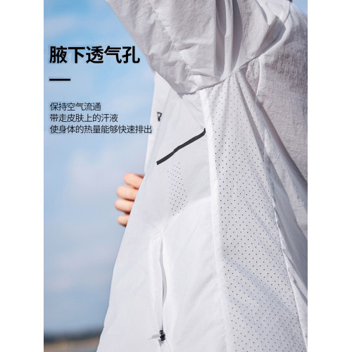 拓路者多処透氣孔連帽越野防曬衣防小雨皺感輕薄涼感微彈皮膚衣