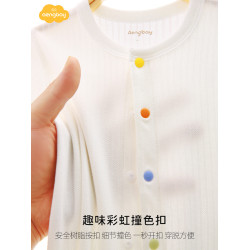 Aengbay嬰兒連體衣夏季短袖哈衣新生兒家居服半袖睡衣寶寶衣服夏