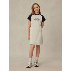 【100%棉】eland kids衣戀童裝女童連衣裙25年夏季新品學院風裙子