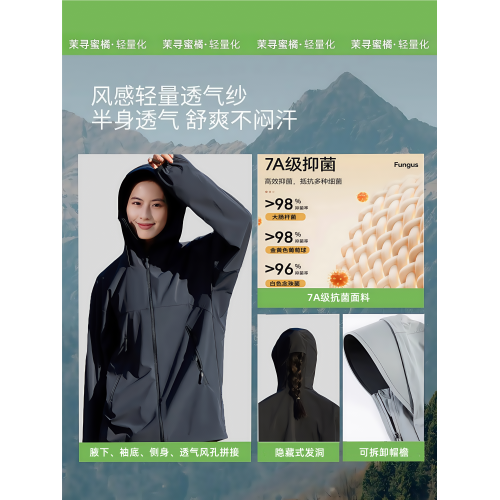 茉尋蜜橘寬松防曬衣女2025新款夏季upf50+冰絲透氣高倍抗菌皮膚衣