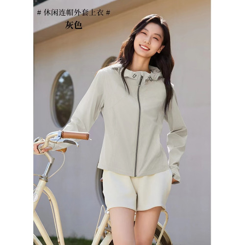 春夏新款女連帽外套時尚休閒速乾防曬衣UPF30百搭顯瘦上衣DJM782